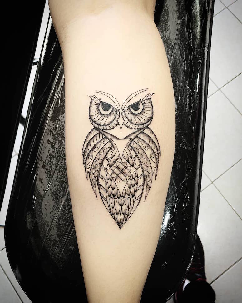 Significado da tatuagem de coruja 